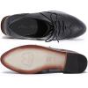 imageMona flying Wingtip Oxfords for Women Laceup Leather Shoes for LadiesBlack