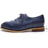 imageMona flying Wingtip Oxfords for Women Laceup Leather Shoes for LadiesBlue