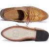 imageMona flying Wingtip Oxfords for Women Laceup Leather Shoes for LadiesBrown