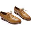 imageMona flying Wingtip Oxfords for Women Laceup Leather Shoes for LadiesBrown