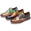 imageMona flying Womens Comfortable Multicolored Wingtip Oxfords Brogue Laceup Leather Shoes for Womens LadiesBlackredyellow
