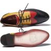 imageMona flying Womens Comfortable Multicolored Wingtip Oxfords Brogue Laceup Leather Shoes for Womens LadiesBlackredyellow