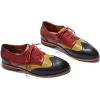 imageMona flying Womens Comfortable Multicolored Wingtip Oxfords Brogue Laceup Leather Shoes for Womens LadiesBlackyellowred