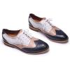 imageMona flying Womens Comfortable Multicolored Wingtip Oxfords Brogue Laceup Leather Shoes for Womens LadiesBluedusty Pinkoffwhite