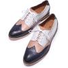 imageMona flying Womens Comfortable Multicolored Wingtip Oxfords Brogue Laceup Leather Shoes for Womens LadiesBluedusty Pinkoffwhite