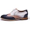 imageMona flying Womens Comfortable Multicolored Wingtip Oxfords Brogue Laceup Leather Shoes for Womens LadiesBluedusty Pinkoffwhite