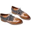 imageMona flying Womens Comfortable Multicolored Wingtip Oxfords Brogue Laceup Leather Shoes for Womens LadiesBrownsalmongrey