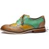 imageMona flying Womens Comfortable Multicolored Wingtip Oxfords Brogue Laceup Leather Shoes for Womens LadiesBrownyellowgreen