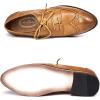 imageMona flying Womens Comfortable Multicolored Wingtip Oxfords Brogue Laceup Leather Shoes for Womens LadiesNut Brown
