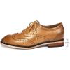 imageMona flying Womens Comfortable Multicolored Wingtip Oxfords Brogue Laceup Leather Shoes for Womens LadiesNut Brown