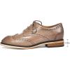 imageMona flying Womens Comfortable Multicolored Wingtip Oxfords Brogue Laceup Leather Shoes for Womens LadiesPale Coffee