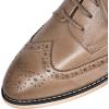 imageMona flying Womens Comfortable Multicolored Wingtip Oxfords Brogue Laceup Leather Shoes for Womens LadiesPale Coffee