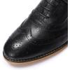 imageMona flying Womens Leather Flat Oxfords Shoes for Women Perforated Laceup Wingtip Vintage Brogues ShoesBlack1
