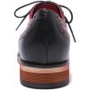 imageMona flying Womens Leather Flat Oxfords Shoes for Women Perforated Laceup Wingtip Vintage Brogues ShoesBlackred