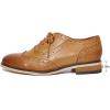 imageMona flying Womens Leather Flat Oxfords Shoes for Women Perforated Laceup Wingtip Vintage Brogues ShoesBrown1