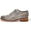 imageMona flying Womens Leather Flat Oxfords Shoes for Women Perforated Laceup Wingtip Vintage Brogues ShoesGrey