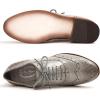imageMona flying Womens Leather Flat Oxfords Shoes for Women Perforated Laceup Wingtip Vintage Brogues ShoesGrey