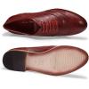 imageMona flying Womens Leather Flat Oxfords Shoes for Women Perforated Laceup Wingtip Vintage Brogues ShoesRed2