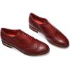 imageMona flying Womens Leather Flat Oxfords Shoes for Women Perforated Laceup Wingtip Vintage Brogues ShoesRed2