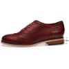 imageMona flying Womens Leather Flat Oxfords Shoes for Women Perforated Laceup Wingtip Vintage Brogues ShoesRed2