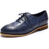 imageMona flying Wingtip Oxfords for Women Laceup Leather Shoes for LadiesBlue