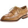 imageMona flying Womens Comfortable Multicolored Wingtip Oxfords Brogue Laceup Leather Shoes for Womens LadiesNut Brown