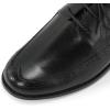 imageMona flying Womens Classic Leather Derby Oxfords Round Toe Lace up Flat Office Work Shoes for LadiesBlack
