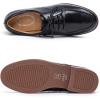 imageMona flying Womens Classic Leather Derby Oxfords Round Toe Lace up Flat Office Work Shoes for LadiesDark Black