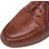imageMona flying Womens Classic Leather Derby Oxfords Round Toe Lace up Flat Office Work Shoes for LadiesRustred