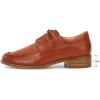 imageMona flying Womens Classic Leather Derby Oxfords Round Toe Lace up Flat Office Work Shoes for LadiesRusty Red