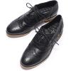 imageMona flying Womens Handcrafted Comfy Wingtip Oxfords Brogue Ladies Lace up Leather ShoesBlack