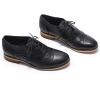 imageMona flying Womens Handcrafted Comfy Wingtip Oxfords Brogue Ladies Lace up Leather ShoesBlack