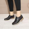 imageMona flying Womens Handcrafted Comfy Wingtip Oxfords Brogue Ladies Lace up Leather ShoesBlack