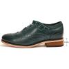 imageMona flying Womens Handcrafted Comfy Wingtip Oxfords Brogue Ladies Lace up Leather ShoesBlackGreen
