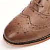 imageMona flying Womens Handcrafted Comfy Wingtip Oxfords Brogue Ladies Lace up Leather ShoesDark Coffee