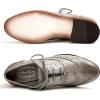 imageMona flying Womens Handcrafted Comfy Wingtip Oxfords Brogue Ladies Lace up Leather ShoesGrayish