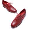 imageMona flying Womens Handcrafted Comfy Wingtip Oxfords Brogue Ladies Lace up Leather ShoesRed