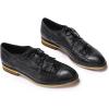 imageMona flying Womens Handcrafted Wingtip Oxfords Brogue Vintage Lace up Leather Shoes for LadiesBlack