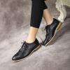 imageMona flying Womens Handcrafted Wingtip Oxfords Brogue Vintage Lace up Leather Shoes for LadiesBlack