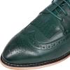 imageMona flying Womens Handcrafted Wingtip Oxfords Brogue Vintage Lace up Leather Shoes for LadiesBlackish Green