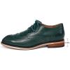 imageMona flying Womens Handcrafted Wingtip Oxfords Brogue Vintage Lace up Leather Shoes for LadiesBlackish Green