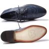 imageMona flying Womens Handcrafted Wingtip Oxfords Brogue Vintage Lace up Leather Shoes for LadiesBlue