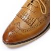 imageMona flying Womens Handcrafted Wingtip Oxfords Brogue Vintage Lace up Leather Shoes for LadiesBrown