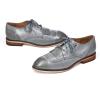 imageMona flying Womens Handcrafted Wingtip Oxfords Brogue Vintage Lace up Leather Shoes for LadiesLight Grey Green