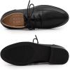 imageMona flying Womens Handmade Dress Oxfords Derby Comfortable Lace up Leather Flat Office Work Shoes for LadiesBlack