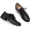 imageMona flying Womens Handmade Dress Oxfords Derby Comfortable Lace up Leather Flat Office Work Shoes for LadiesBlack