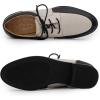 imageMona flying Womens Handmade Dress Oxfords Derby Comfortable Lace up Leather Flat Office Work Shoes for LadiesBlackoffwhite