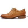 imageMona flying Womens Handmade Dress Oxfords Derby Comfortable Lace up Leather Flat Office Work Shoes for LadiesBrown