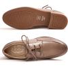 imageMona flying Womens Handmade Dress Oxfords Derby Comfortable Lace up Leather Flat Office Work Shoes for LadiesDark Brown