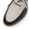 imageMona flying Womens Handmade Dress Oxfords Derby Comfortable Lace up Leather Flat Office Work Shoes for LadiesDark Greenoffwhite